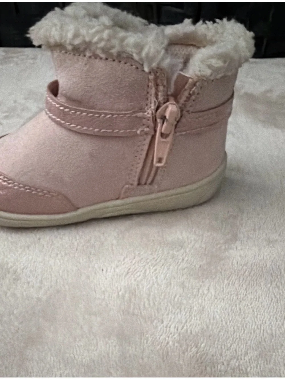 Stride Rite Girls Pink Faux-Fur Lined Winter Boots, Size 6